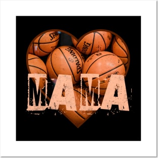 Basketball Mama with Heart image Posters and Art